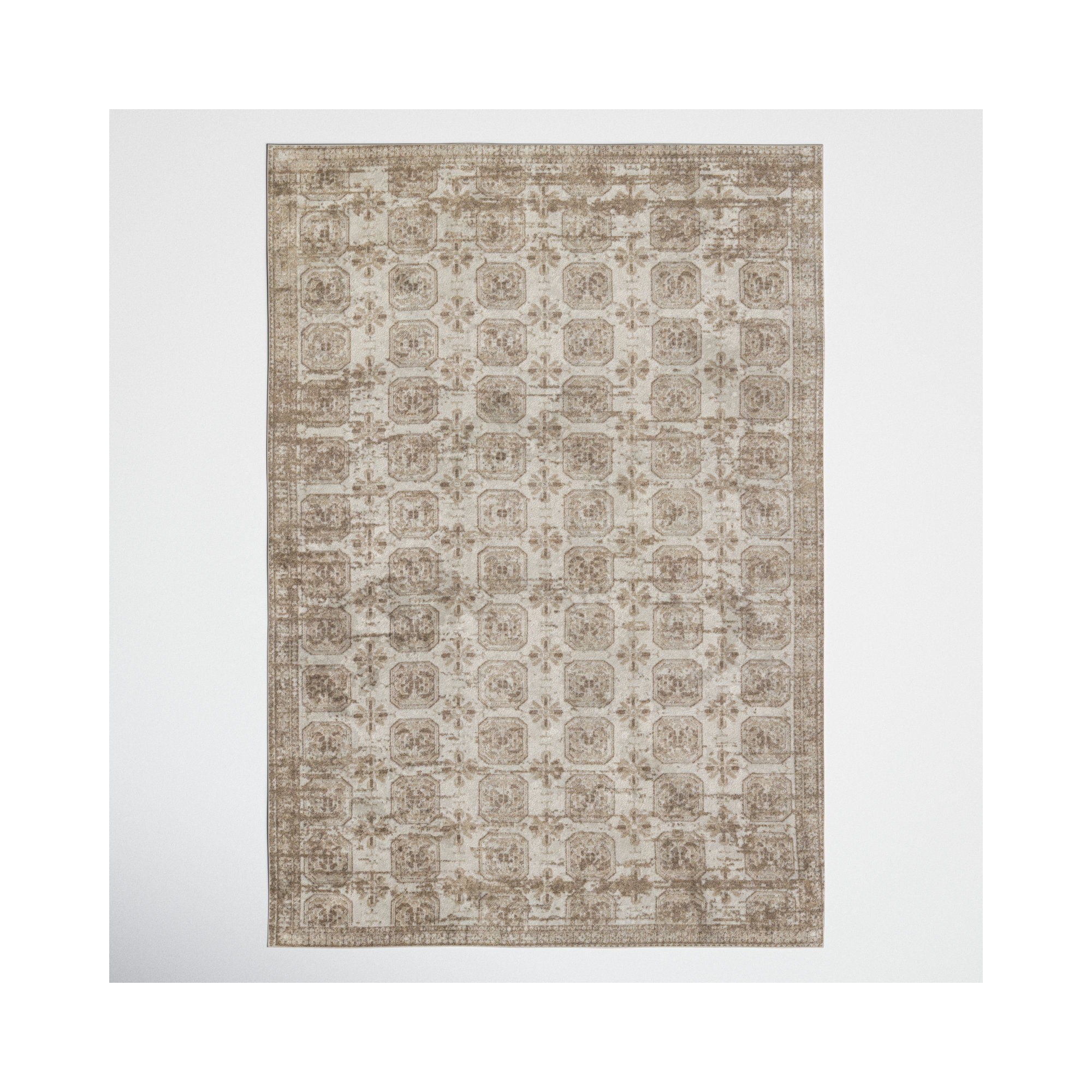 Phoebe Tan/Cream Rug, Runner 2'8" x 10'