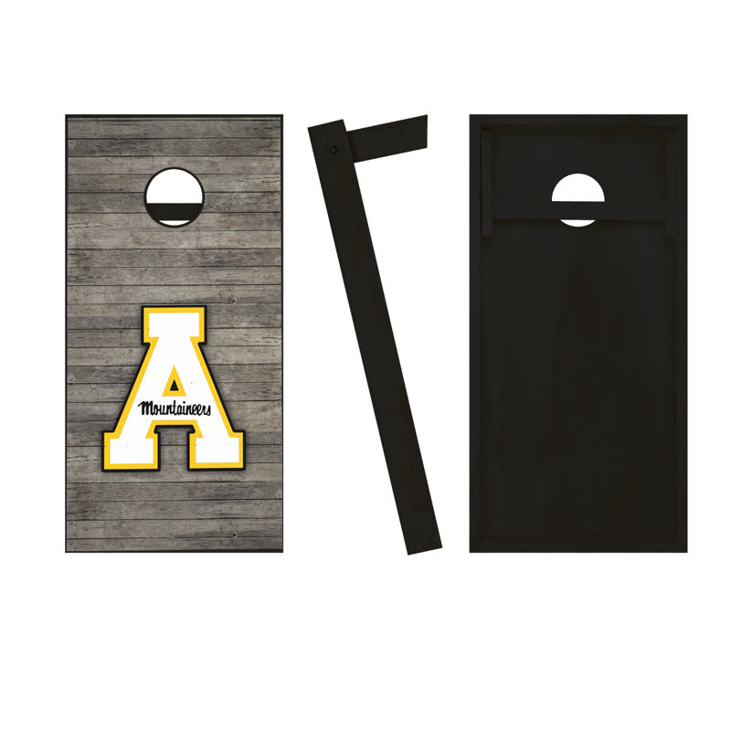 Ensemble de cornhole en bois massif 2 'x 4' NCAA, Université Appalachian State