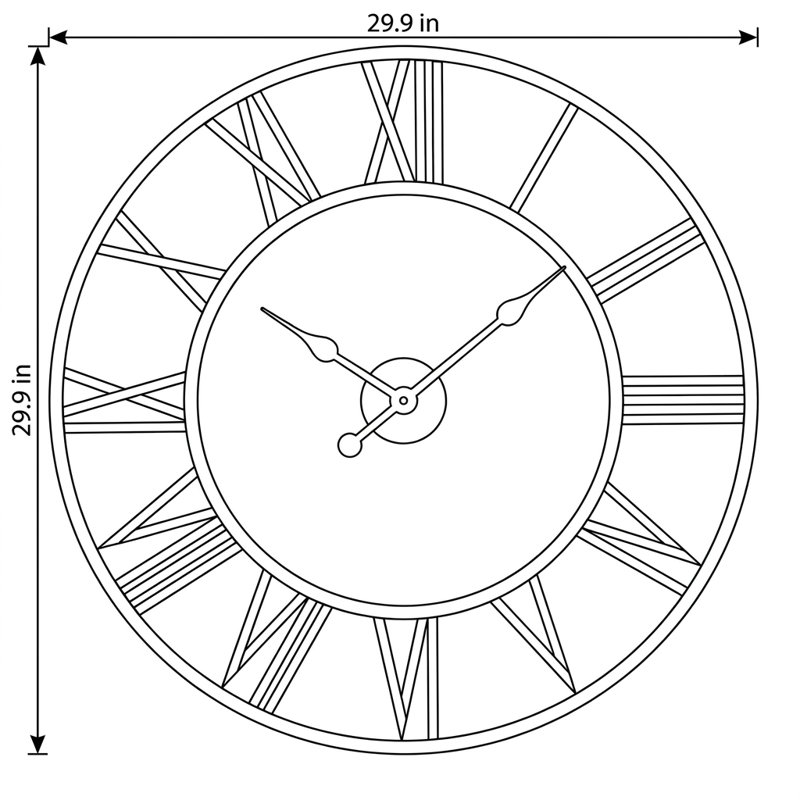 Grand Roman Numeral Wall Clock