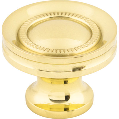 Button Faced 1 1/4" Diameter Round Knob