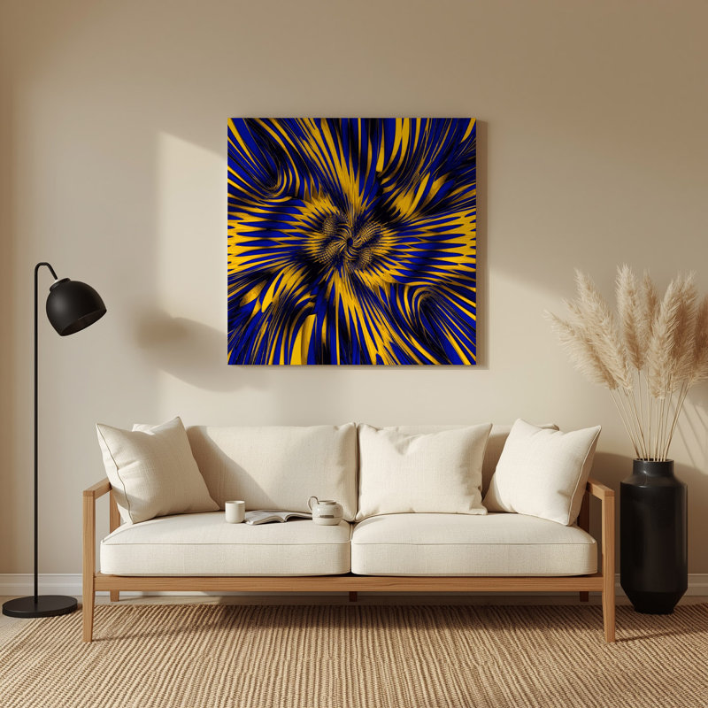 Art mural bleu op Op 9