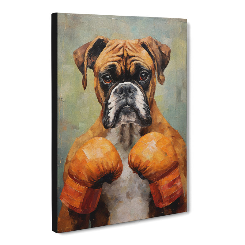 Boxer Dog Orphism Art - Wrapped Canvas, 50cm H x 35cm W x 3cm D