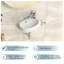 Lavabo de salle de bain mural 16 po x l 11 po Lavabo mural ovale en céramique blanc-128817352