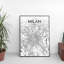 Milan City Map - No Frame Print-1456192584