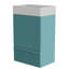 Meuble-lavabo rayé aigue-marine de 20 po Gada SANS lavabo, armoire de salle de bain autoportante pour salle de bain moderne, KD