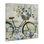 Art floral sur toile à bicyclette et papillons par Nan