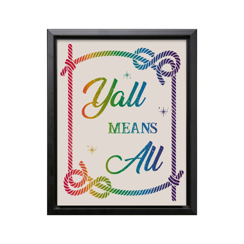Yall signifie tout, Black Framed, Canvas, 18"H x 24"W