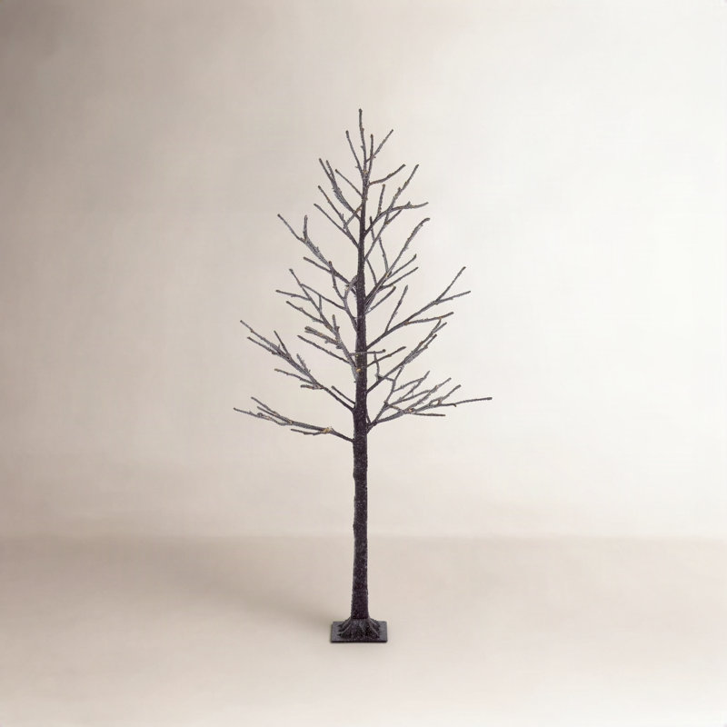 Arbre de Noël blanc illuminé, H 8 pi