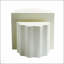 Ensemble de 2 tables d'appoint en fibre de verre à bords ondulés pour salon, chambre à coucher et tables de bout modernes sans assemblage