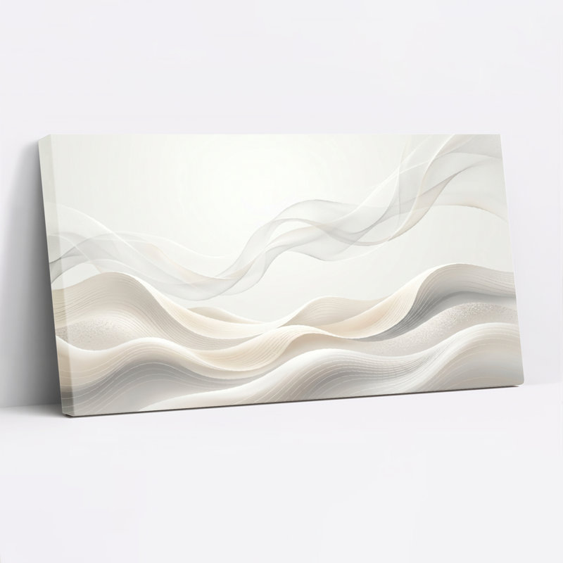 Motif de vagues, art mural sur toile, ensemble de 1, Wrapped Canvas, 58“W x 28”H