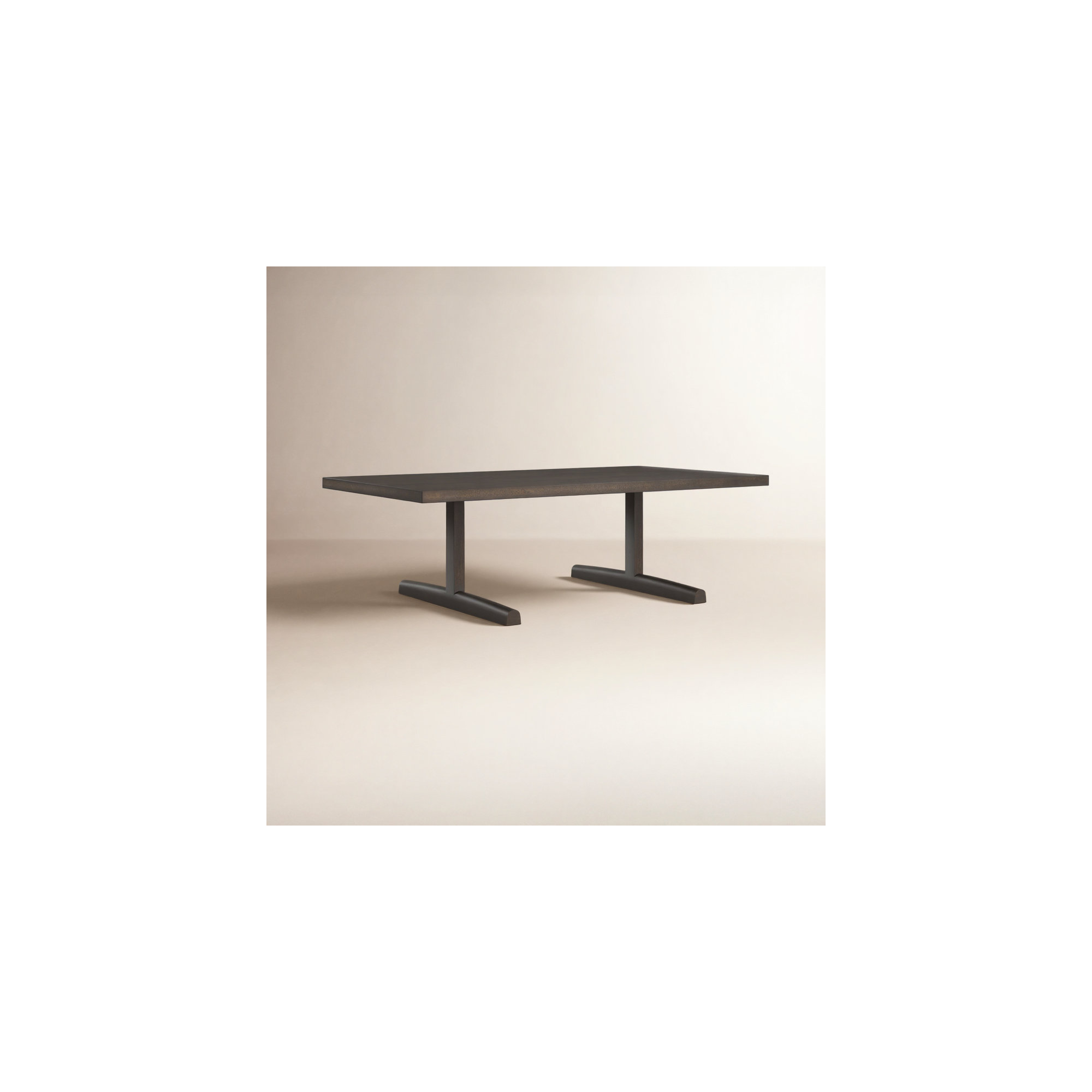 Rune Solid Wood Single Coffee Table, Dark Brown