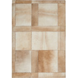 Northwest Cowhide Patchwork Area Rug in Brown/Beige