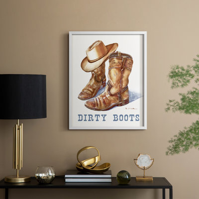 Dirty Boots Framed Print - Solid Wood