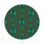 Gem Emeralds Gold Vegan Leather Round Coasters-1313626653