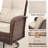 Outdoor Swivel Wicker Glider Patio Chairs with Table Set-1690501048