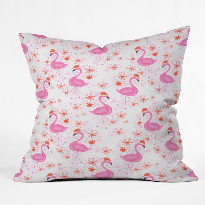 Coussin Dash and Ash Jolly Flamingo, 16 po x 16 po