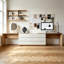 Bureau moderne en L extensible avec 6 tiroirs de rangement-1082809155