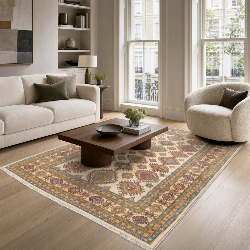 Geometric Flatweave Area Rug, 80 x 150 cm