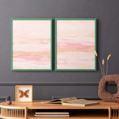 «Rose Fade I», reproduction encadrée de qualité supérieure - prête à être accrochée - aucun clou requis - aucun clou requis