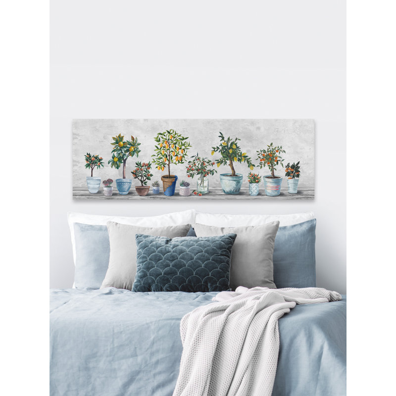 Array Of Plants - Wrapped Canvas Painting, 25cm H x 76cm W x 3.81cm D