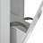 K&K Fluted Kitchen Island with Trash Can Storage Cabinet, Power Outlet, Internal Storage Rack, Rolling Kitchen Islands on 5 Wheels with 3 Drawer, 3 Open Side Racks for 10 Gallon Garbage Bin, White