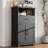 Farmhouse Storage Cabinet with Doors and Drawers, Freestanding Floor Sideboard with Shelf for Bathroom, Kitchen, Laundry, Pantry, Living Room and Bedroom-1066295485