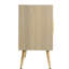 Armoire de 35,2 lb en bois brun - portes et armoire de style moderne 47,2 po avec décor de chambre à coucher