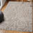 Sauvanne Modern Scandinavian Graphic Lines High-Low Beige/Cream Rug-734406409