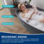 Baignoire autoportante 73 po à double surface en résine de pierre avec trop-plein et drain, gris foncé-133578053