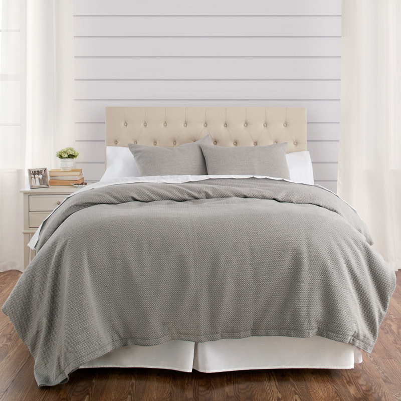 Ensemble d'édredon 3 pièces en microfibre grise, Housse de couette pour grand lit et 2 taies décor