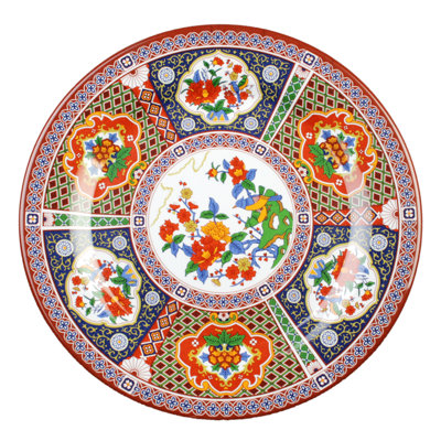Peacock Melamine Floral Charger