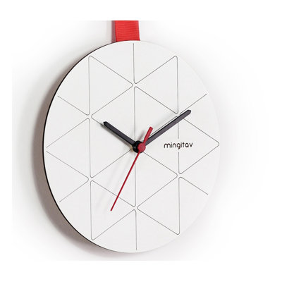Minuet Contemporary Red Plastic Wall Clock