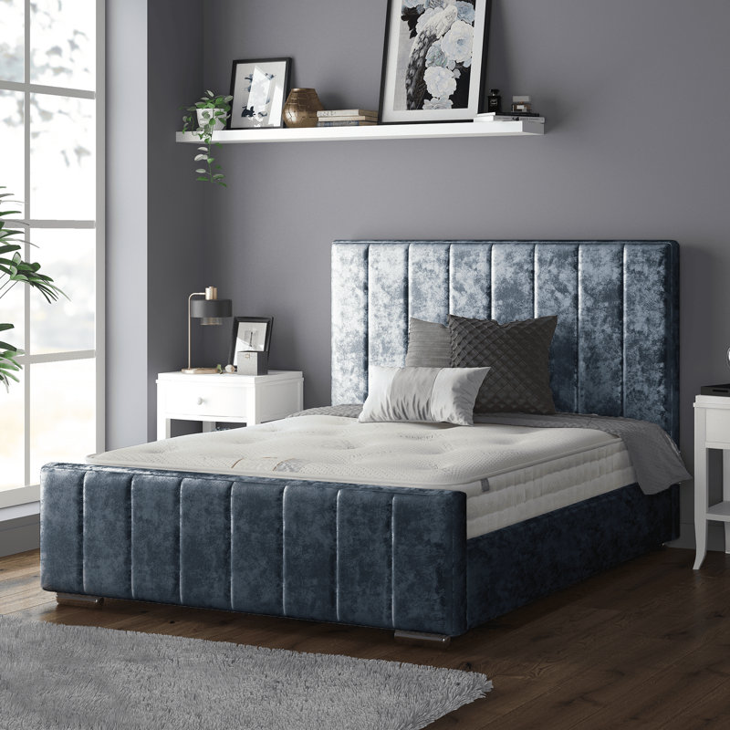 Merkle Upholstered Bed, Single (3'), Amethyst