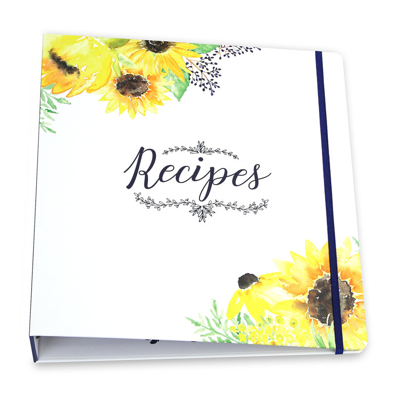 Sunflower Recipe Binder Gift Set