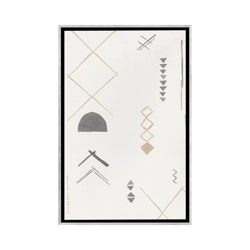 Ancien tissu II par Isabelle Z - reproduction d'art, Aucun mat, Toile avec cadre argenté, H 40 po x l 26 po x P 1,5 po