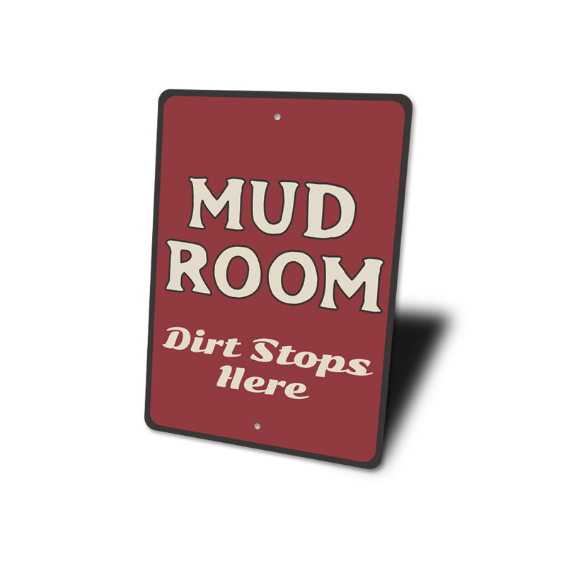 Enseigne en aluminium Mud Room, H 18 po x l 12 po x P 0,06 po