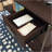 L-Shaped Desk, Brown Finish