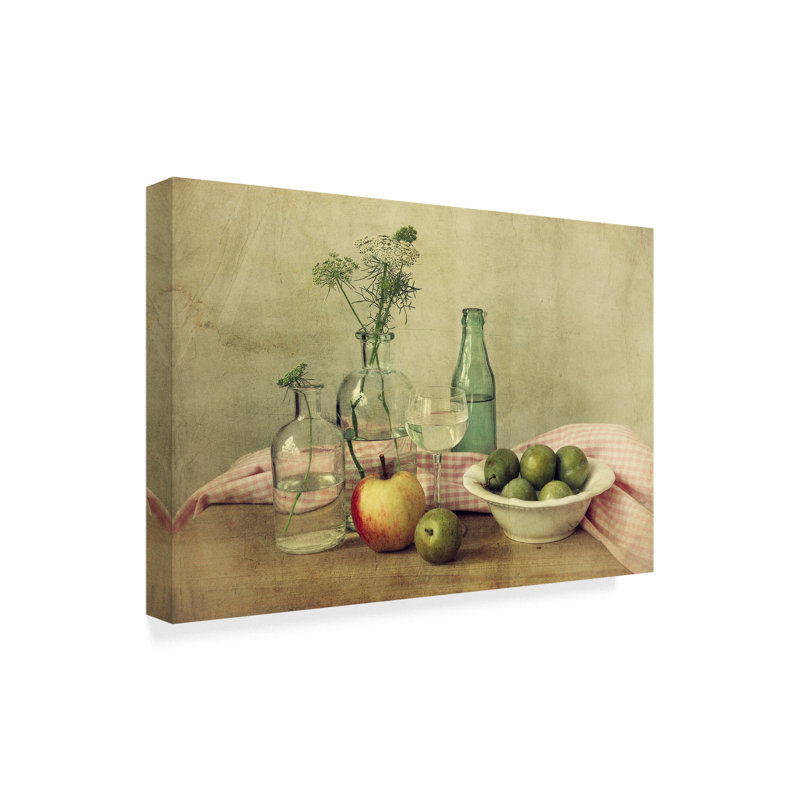 « still life glass », reproduction de photo sur toile tendue, H 16 po x l 24 po x P 2 po