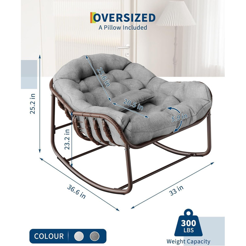Outdoor Lounge Chair, Grey