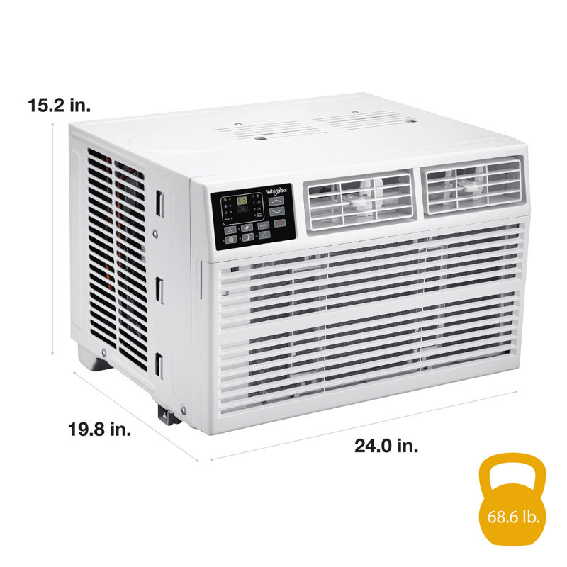 Whirlpool 8,000 BTU White Window Air Conditioner with Heater