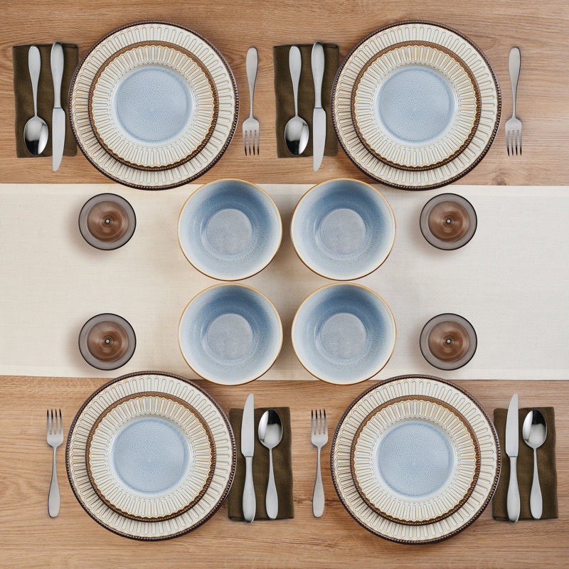 Pfaltzgraff Clara 12-Piece Stoneware Dinnerware Set, Service for 4