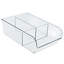 Bac de rangement transparent Azar avec cloisons, paquet de 4