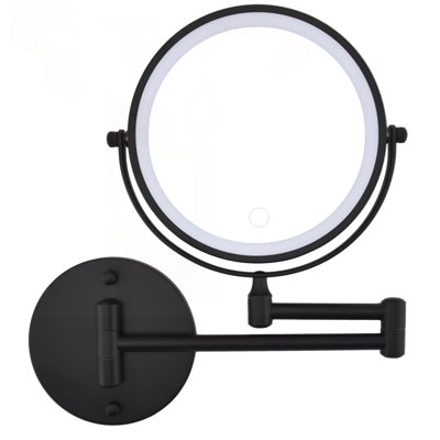 Rechargeable Wall Mounted 8'' Double-Sided LED Makeup Mirror