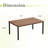 Brown Rectangular Outoor Patio Dining Table