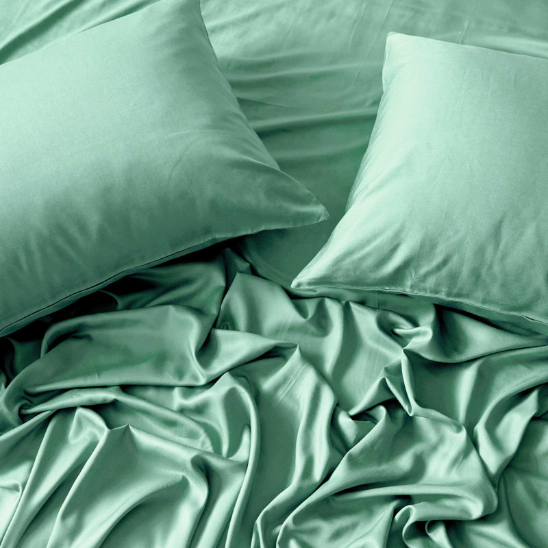 BedVoyage Pillowcase Set - 100% Viscose from Bamboo - Cooling & Lightweight, King Pillowcase Case Pack, Seaglass