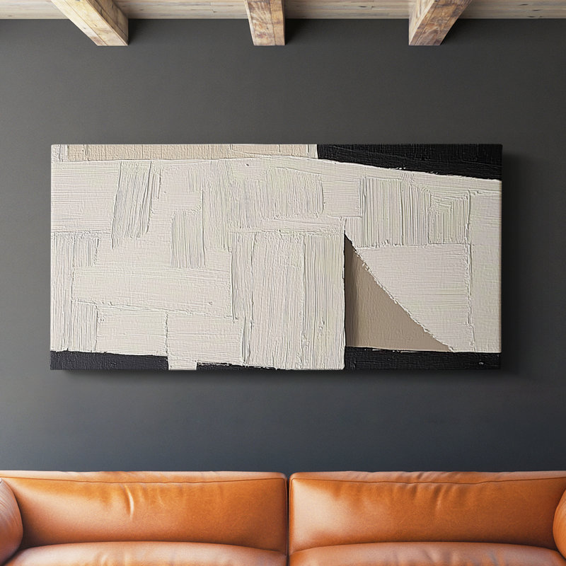 Série abstraite 7 # LX III - Toile tendue avec châssis, H 16 po x l 32 po