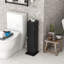 Armoire à papier hygiénique, armoire de coin pour petite salle de bain avec portes et tablettes, organisateur de rangement pour salle de bain-1485278444