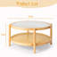 31,5 po Table d'appoint de patio en bois brun-888618529