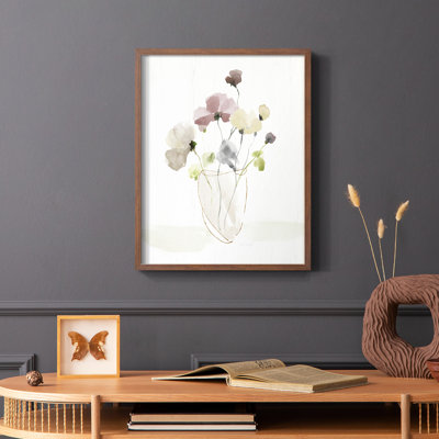 Choisissez «Happy bouquet I», reproduction encadrée - bois massif