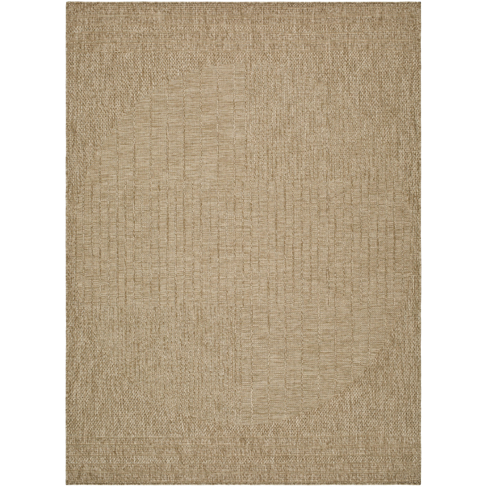 Winn Brown Indoor/Outdoor Rug, Rectangle 7'10" x 10'